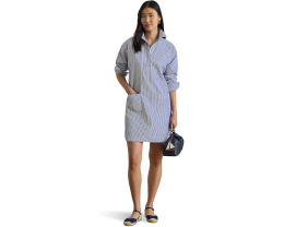 Платье-рубашка Lauren Ralph Lauren из хлопка в полоску с поясом
