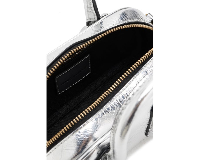 Babe Mini Top-Handle In Metallic Leather