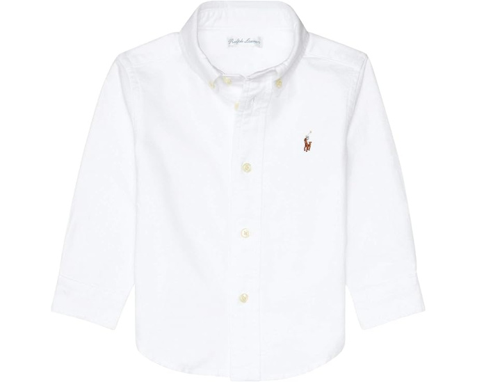 Polo Ralph Lauren Kids Рубашка из хлопкового оксфорда для младенцев