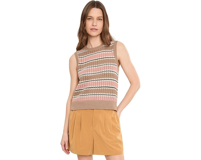 Varley топ Deeley Stripe Stitch Tank с горизонтальной полоской