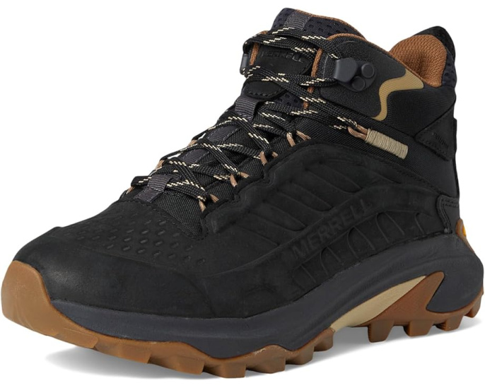 Ботинки Merrell Moab Speed 2 Leather Mid Waterproof с технологией FlexPlate и подошвой Vibram