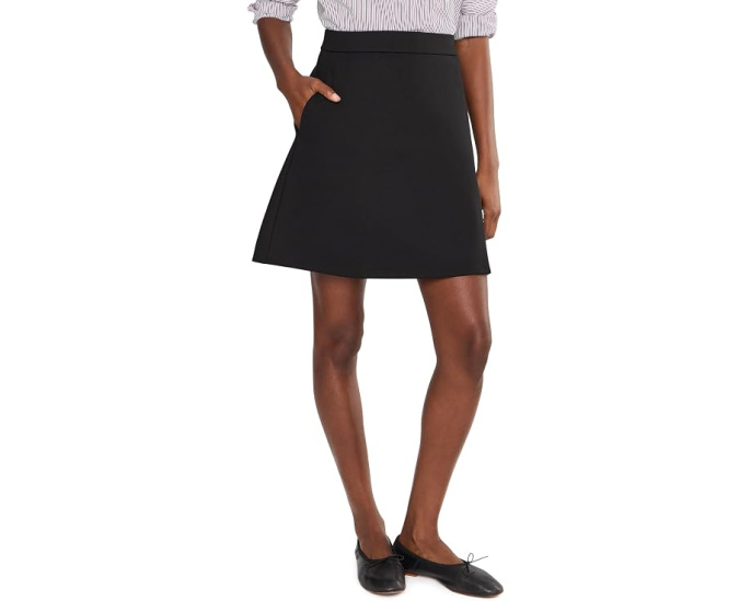 Washable Stretch Crepe Mini Skirt