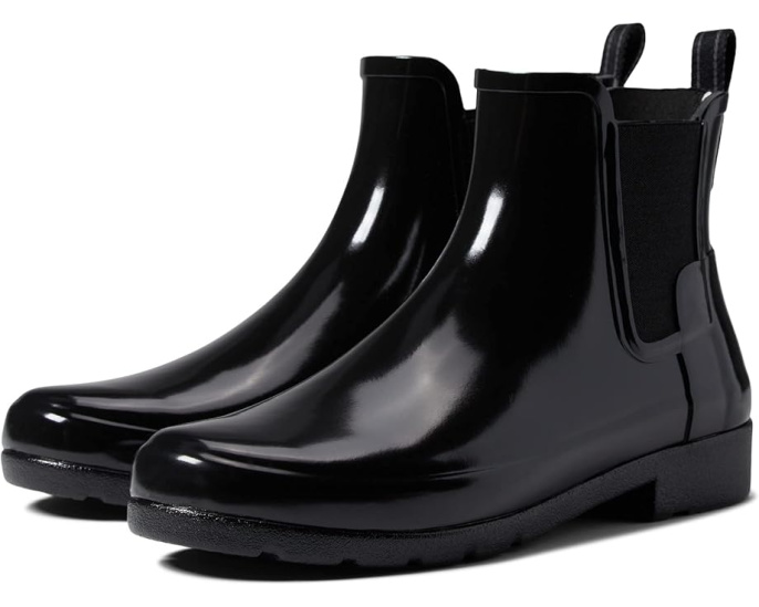 Сапоги Hunter Refined Chelsea Gloss водостойкие с эластичной вставкой