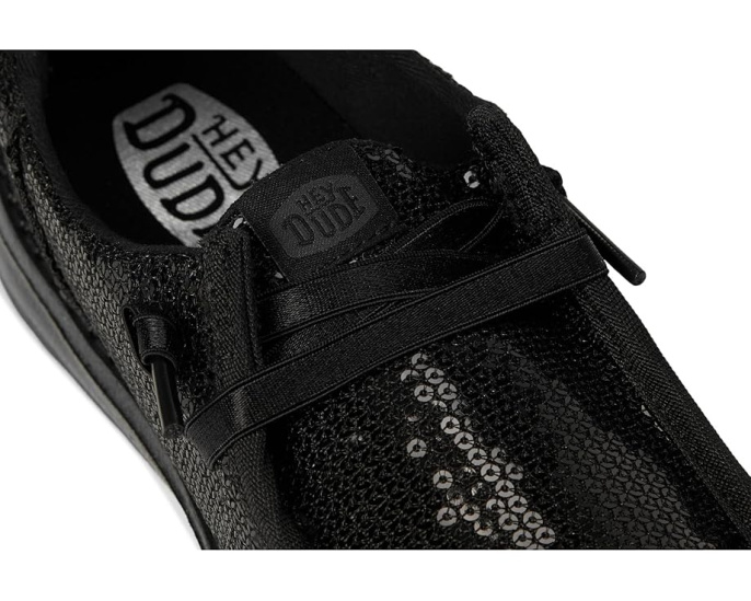Детские слипоны Hey Dude Kids Wendy Funk Mono Sequin с пайетками и эластичными шнурками