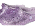 Блестящие кроксы Crocs Classic с подкладкой для детей на заднем ремешке