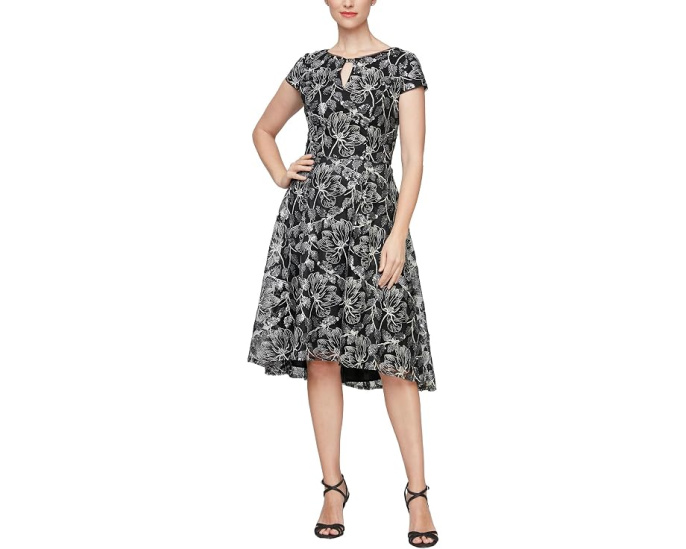 Short Embroidered A-Line Dress
