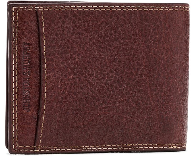 Johnston & Murphy Double Contrast Stitch кошелек-бифолд с контрастной строчкой