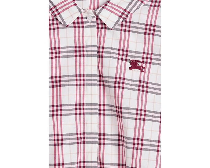 Burberry Kids блуза Maisie с воротником и короткими рукавами реглан
