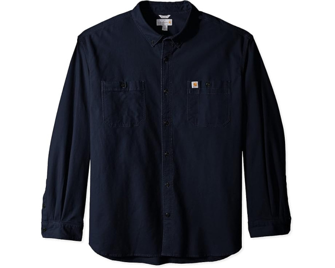 Рабочая рубашка Carhartt Big & Tall Rugged Flex Rigby с длинным рукавом