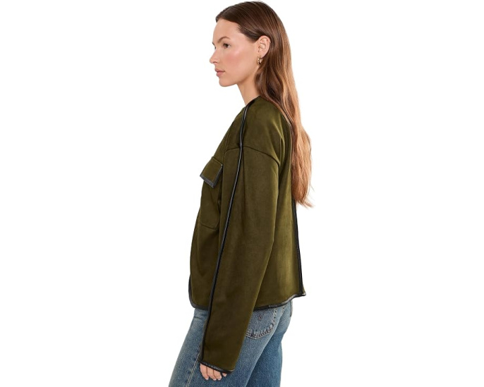Relaxed Open Front Jacket