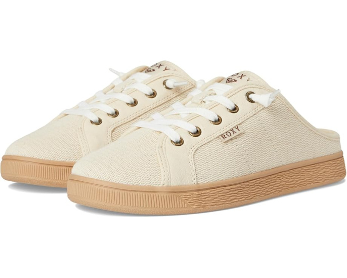 Кроссовки Roxy Sunny Stroll на шнуровке из хлопка