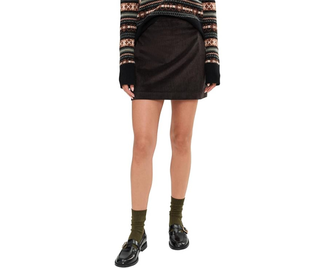 Мини-юбка Madewell Cord Minimal из вельвета с застежкой на молнии
