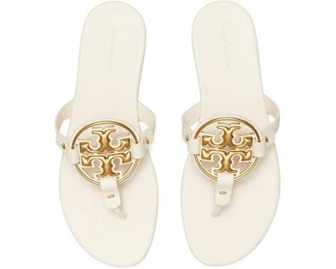 Tory Burch сандалии Metal Miller Soft с металлическим блеском