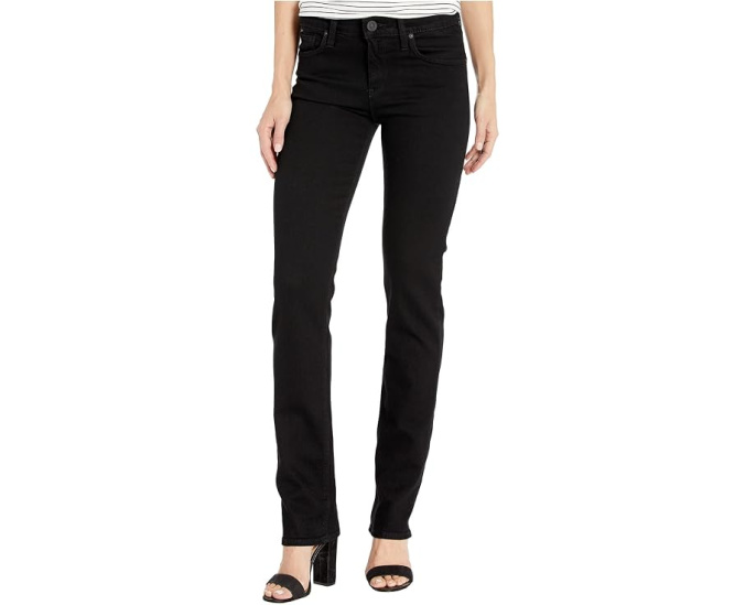 Джинсы Nico Mid-Rise Straight от Hudson Jeans в черном цвете
