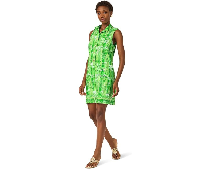 Платье-трапеция Zorella от Lilly Pulitzer с карманами и погонами
