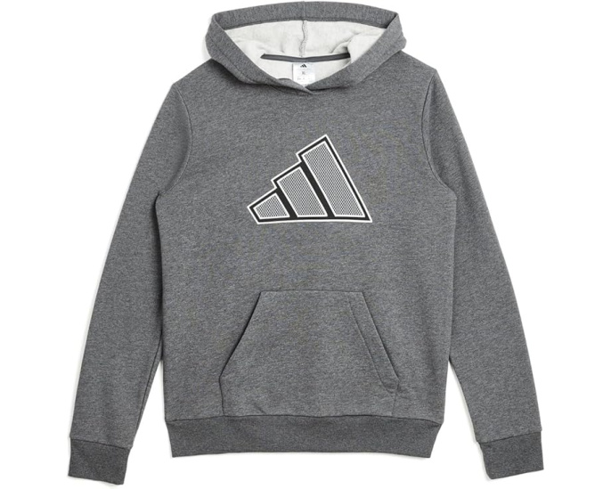 Худи Adidas Mesh 3-Bar Heather с капюшоном для детей