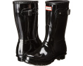 Резиновые сапоги Hunter Original Short Gloss укороченные с декором