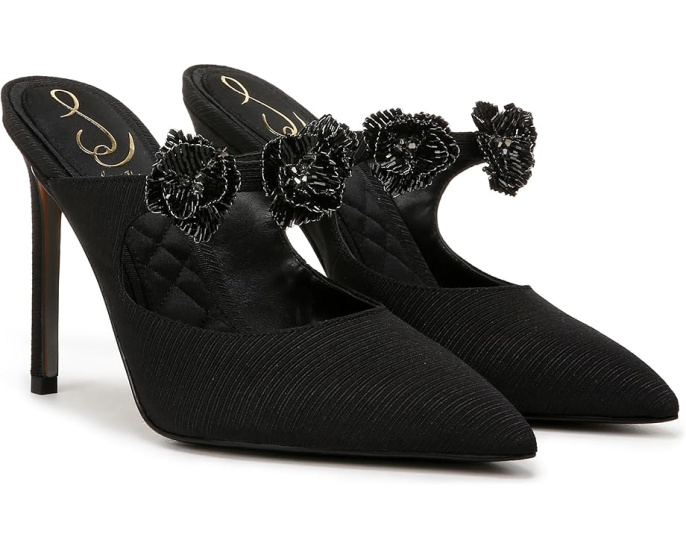 Туфли Sam Edelman Amelie с вышитым цветочным узором и каблуком-шпилькой
