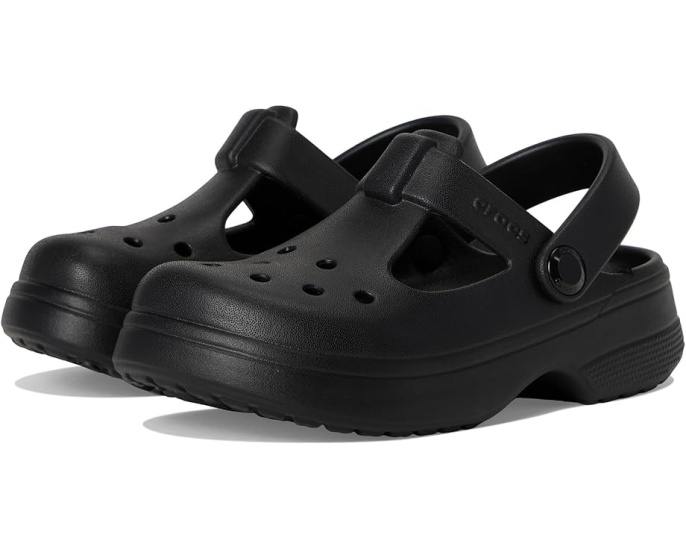 Классические сабо Mary Jane Crocs для малышей с регулируемым ремешком