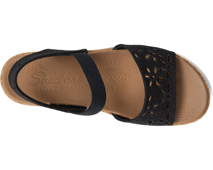 Сандалии Skechers Brystol Beach Bliss с цветочным принтом и пробковым клином