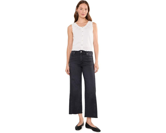 Anessa With Twisted Outseam Panel Raw Hem In Ink Black