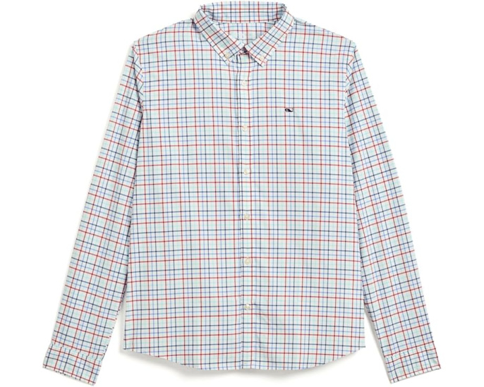 Детская рубашка Vineyard Vines Bomb Pop Tattersall из легкой ткани