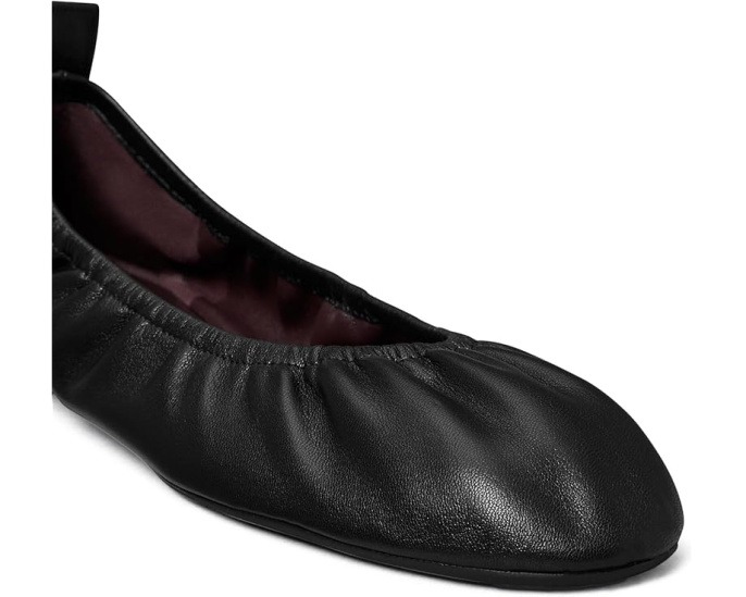 Балетки Tory Burch Eddie Ballet 2.0 с эластичным краем и кожаной стелькой