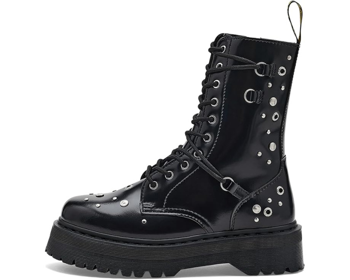 Ботинки Dr. Martens Jadon Hi Hardware на платформе с заклепками