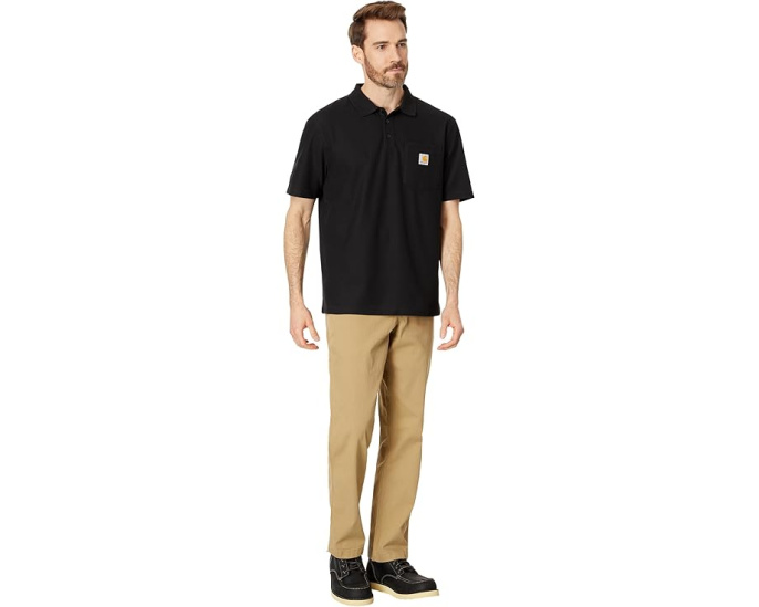 Поло Carhartt Loose Fit Midweight с коротким рукавом и нагрудным карманом