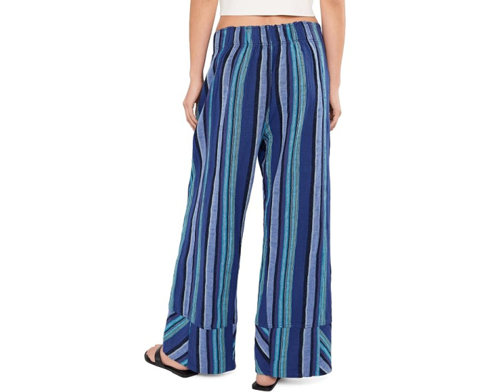 Свободные брюки Day's End Free People из льна с полоской на резинке