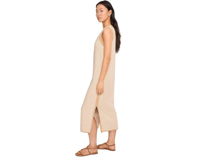 Varley Aoife Knit Dress трикотажное платье бежевое