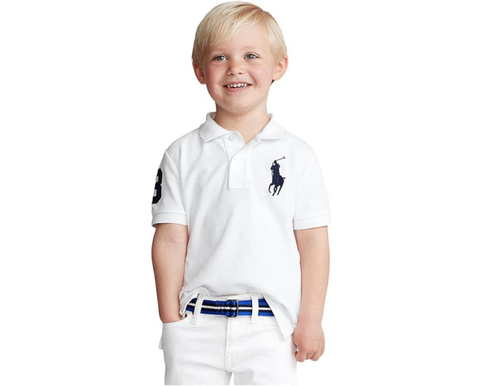 Детская хлопковая сетчатая рубашка поло Polo Ralph Lauren Big Pony
