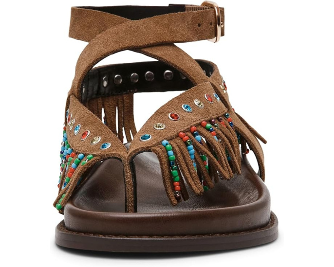 Босоножки Steve Madden Wendell с ремешками и украшениями из стразов и бахромы