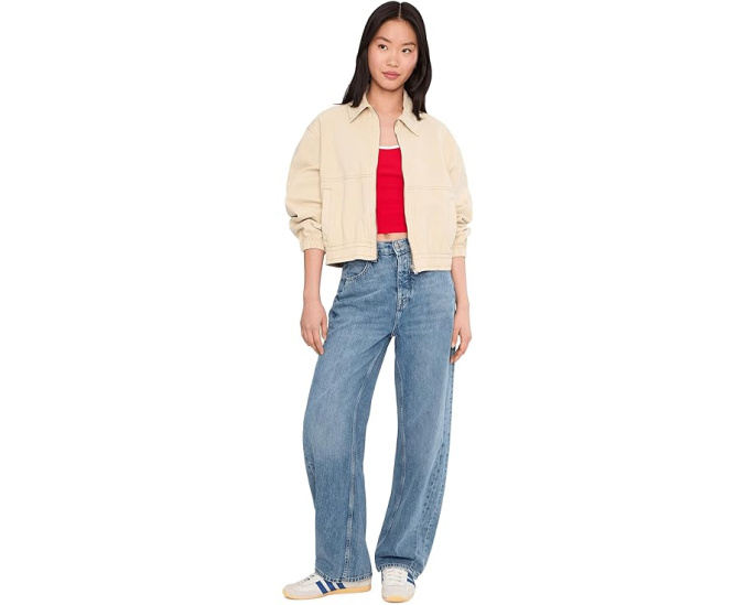 Топ Moxie Free People с круглым вырезом и ретро швом на спине