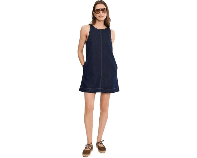 Madewell джинсовое мини платье с запахом