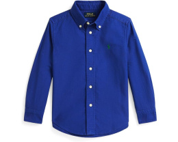 Хлопковая оксфордская рубашка Garment-Dyed Polo Ralph Lauren Kids для малышей и младших детей