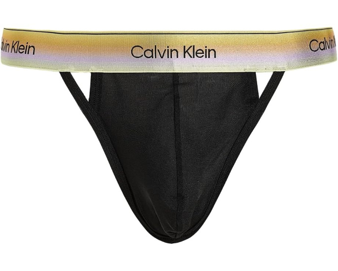 Calvin Klein трусы-стринги Icon Mesh Thong из черной сетки