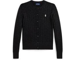 Детский кардиган Polo Ralph Lauren Kids с мелкой резинкой и металлическим эффектом