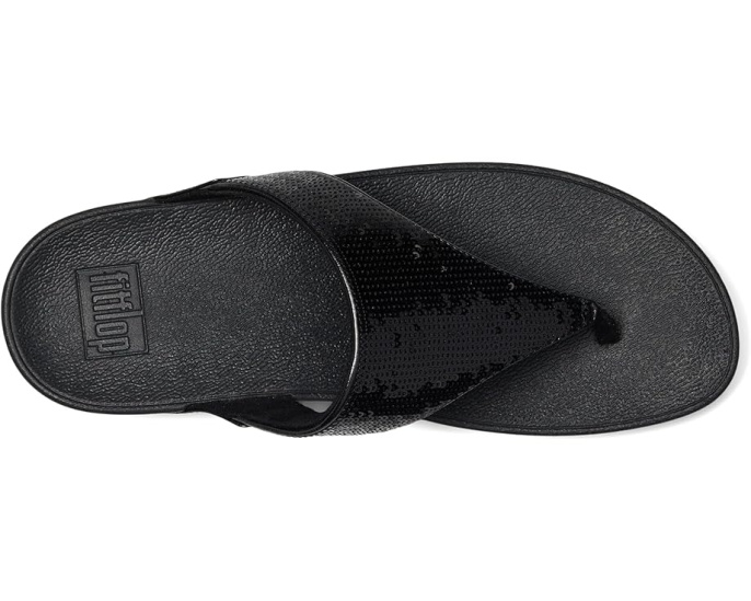 Блестящие сандалии FitFlop Lulu с микровобблбордом и стразами