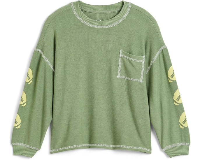 Football Pocket Crew Neck Sweatshirt (Little Kid/Big Kid)