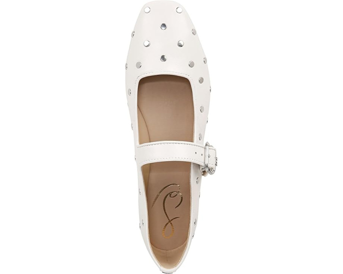 Кожаные балетки Sam Edelman Michaela Stud с квадратным носком и пряжкой