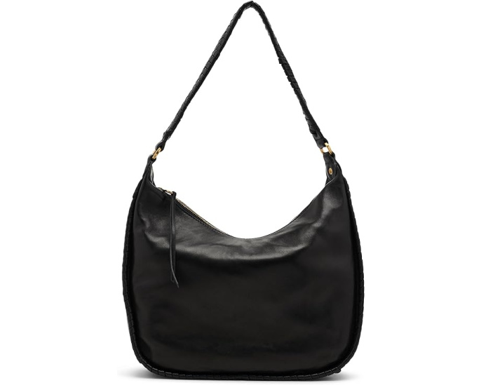 Сумка через плечо HOBO Mia Crescent Large Hobo черная