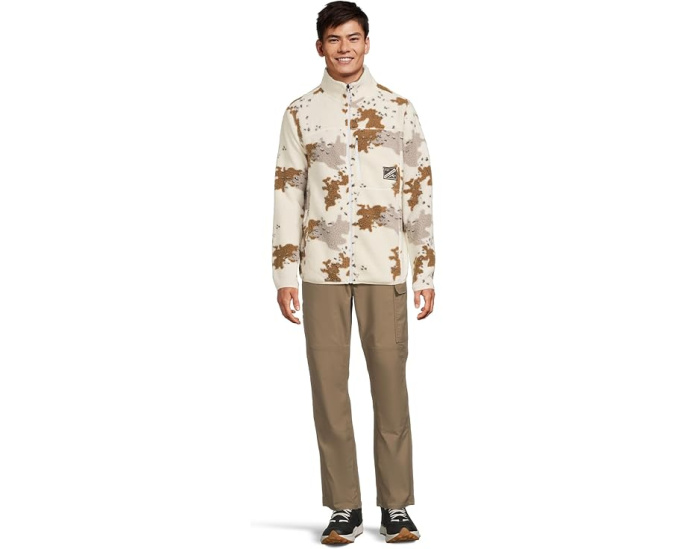 Volcom куртка Nelson Sherpa Full Zip из полиэстера с высоким ворсом белая