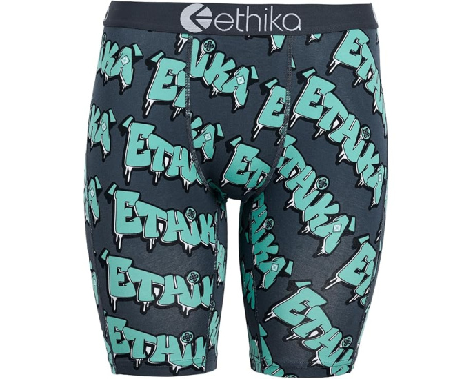 Трусы ethika Drip Wave с эффектом волны, яркий бирюзовый