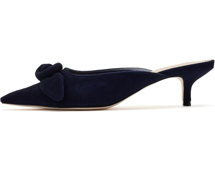 Мюли Layla Suede Kitten Heels от Cinq à Sept на низком каблуке