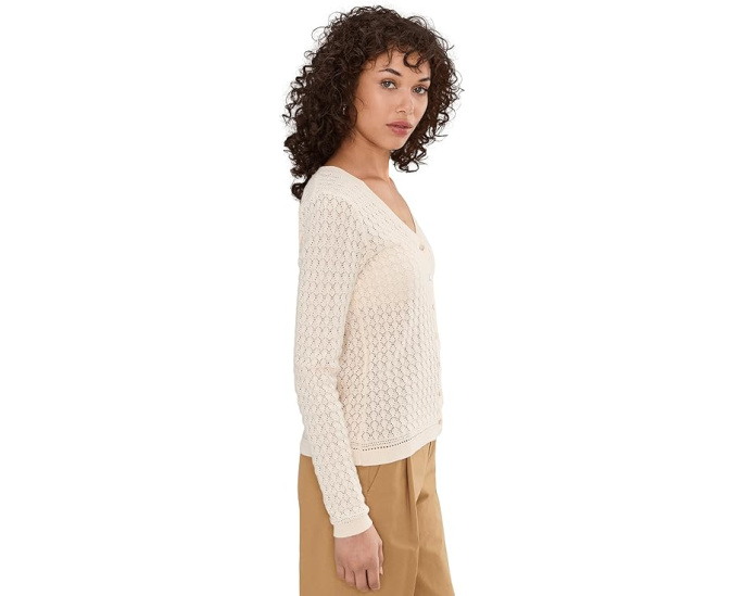Кардиган Sanctuary Everyday Pointelle из хлопка с V-образным вырезом
