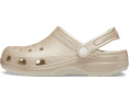 Кроксы Classic Clog с блестками и регулируемым ремешком