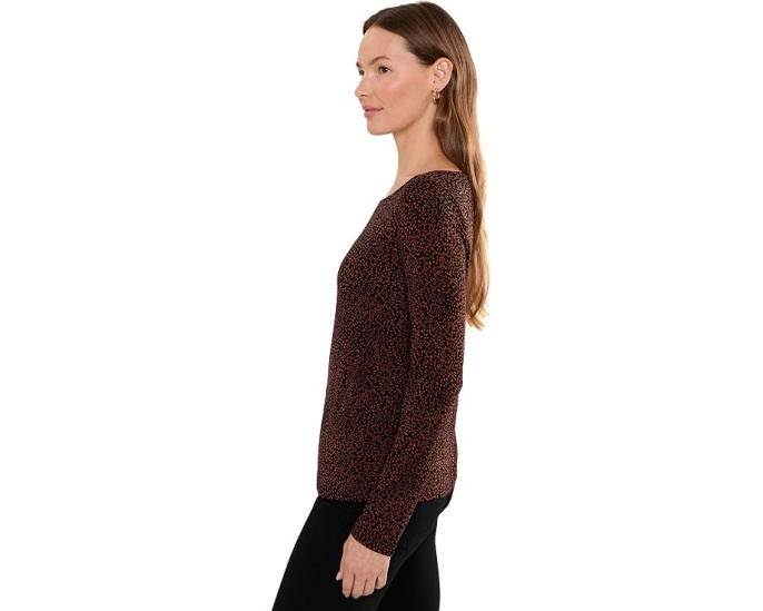 Long Sleeve Boatneck Knit Top