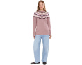 Cotton Ragg Relaxed Crew Neck Sweater Yoke Fair Isle