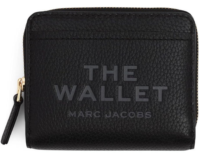 Мини-кошелек The Leather Mini Compact из кожи с магнитной застежкой и девятью карманами Marc Jacobs